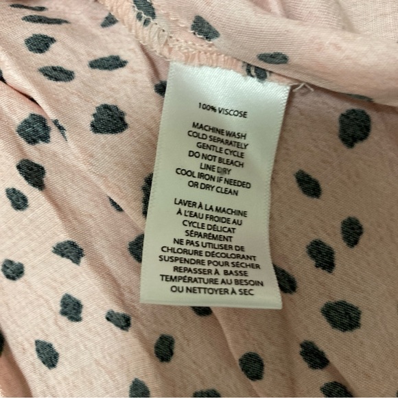 beachlunchlounge New Lauren Polka Dot Rayon Smocked Top S/P Pink - Picture 12 of 16